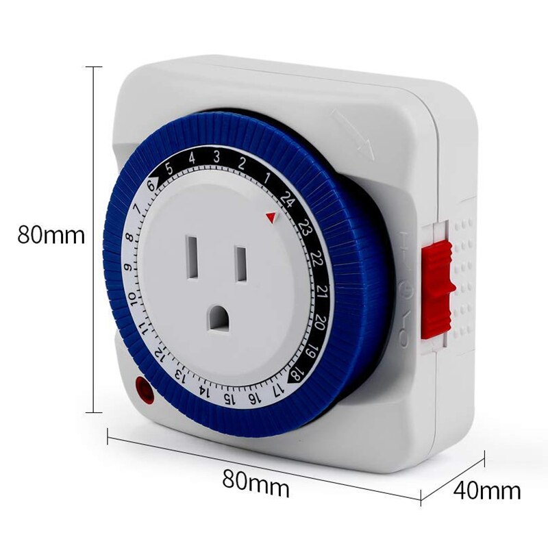 Outlet Timer Switch 24 Hour Plug-in Electric Mechanical Outlet Timer Switch Outlet Mechanical Timing Socket US Plug