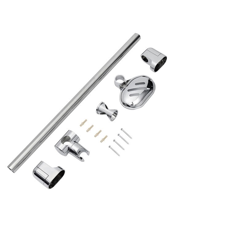 61cm Stainless Steel Chrome Adjustable Shower Riser Rail Set Shower Sliding Bar For Bathroom Shower Head Holder Riser Bracket