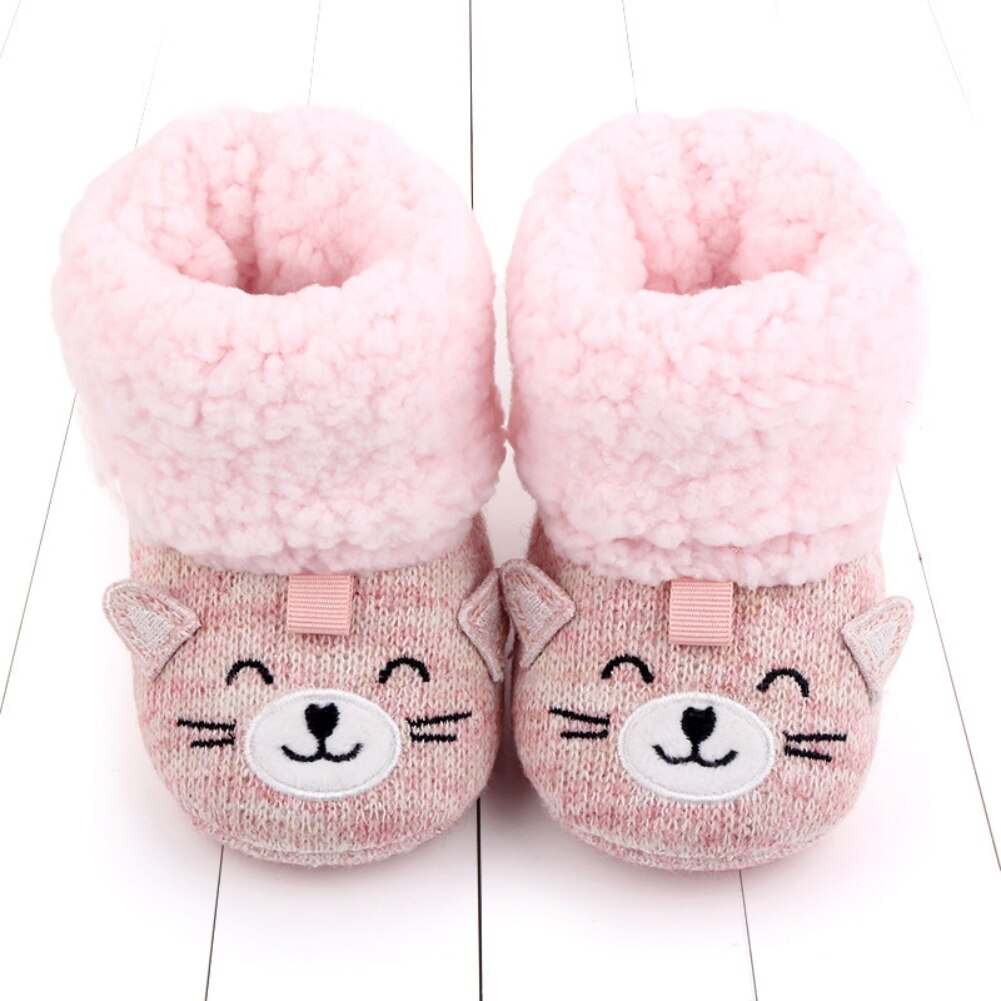 Winter Warm Baby Meisjes Boysboots Leuke Kat Dier Breien Booties Super Baby Peuter Schoenen 0-18 M: P / 11