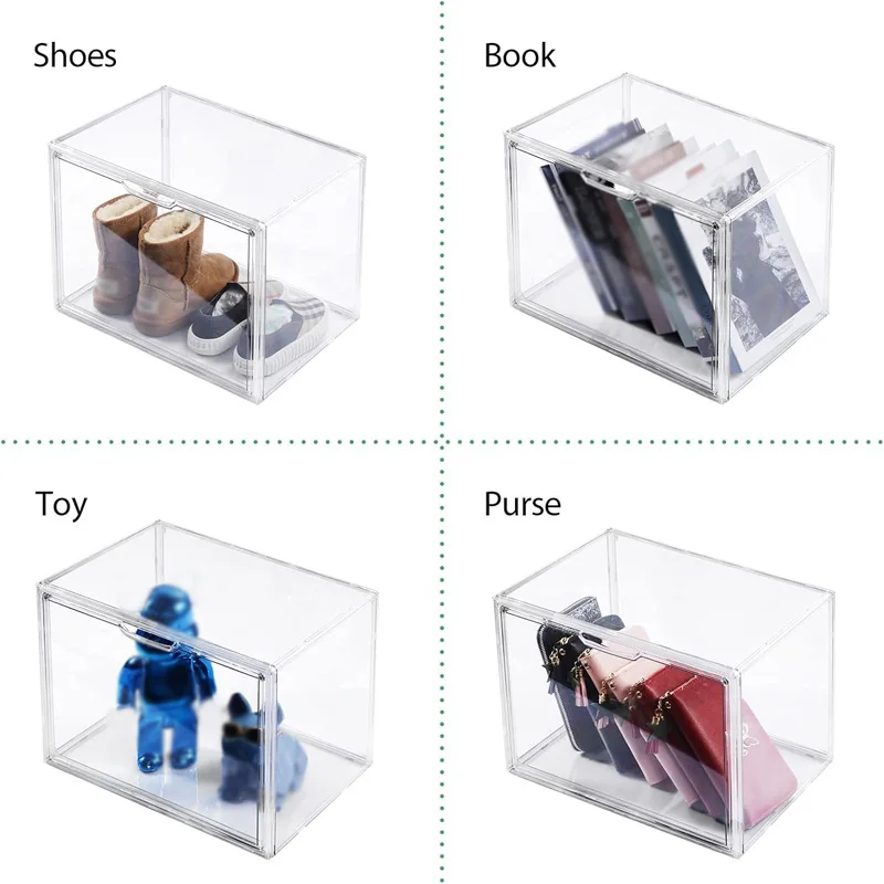 Big Transparent Storage Box Blind Box Showcase Helmet Book Showcase Display Dustproof For jewelry Fingures Organizes Acrylic Box