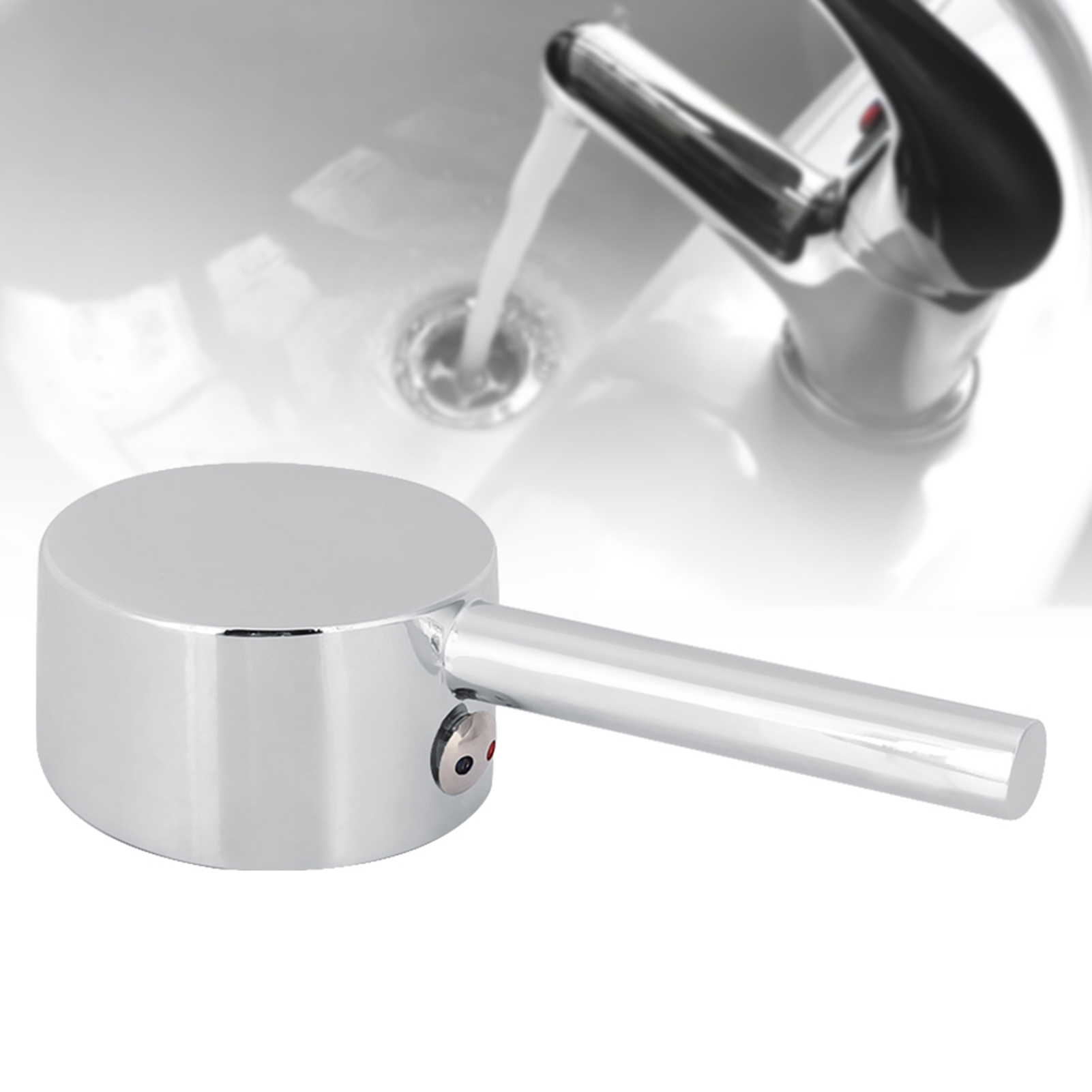 45mm Ventil Schlecht Waschbecken Wasserhahn Griff Zink legierung Wasserhahn Hebel Griff Schlecht Wasserhahn Griff Wasserhahn Zubehör