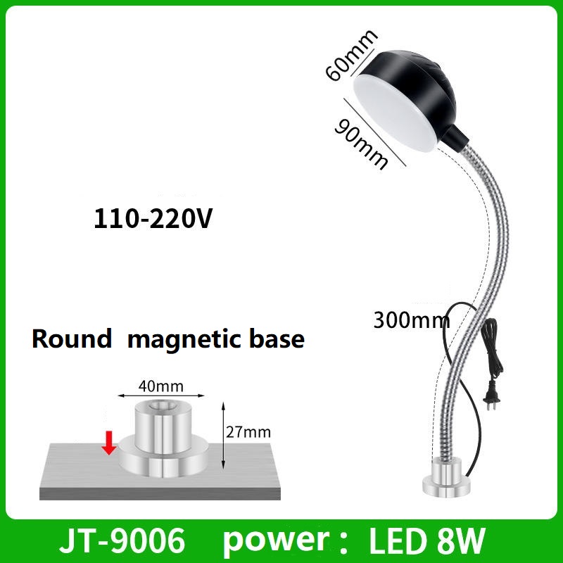 LED CNC atelier lampe de travail tour lumière industrielle 12/20W 110-220V Flexible col de cygne lampe à Base magnétique pour établi: Rouge et Jaune & Bleu