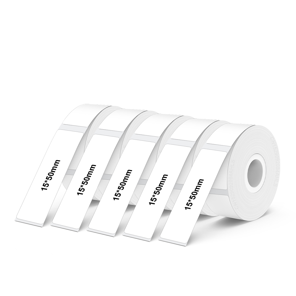Inkless Label Printer P12 Portable Mini Printer Bluetooth Wireless Thermal Printer Auto Cut Labeling Machine or 5PK Label Rolls: Orange