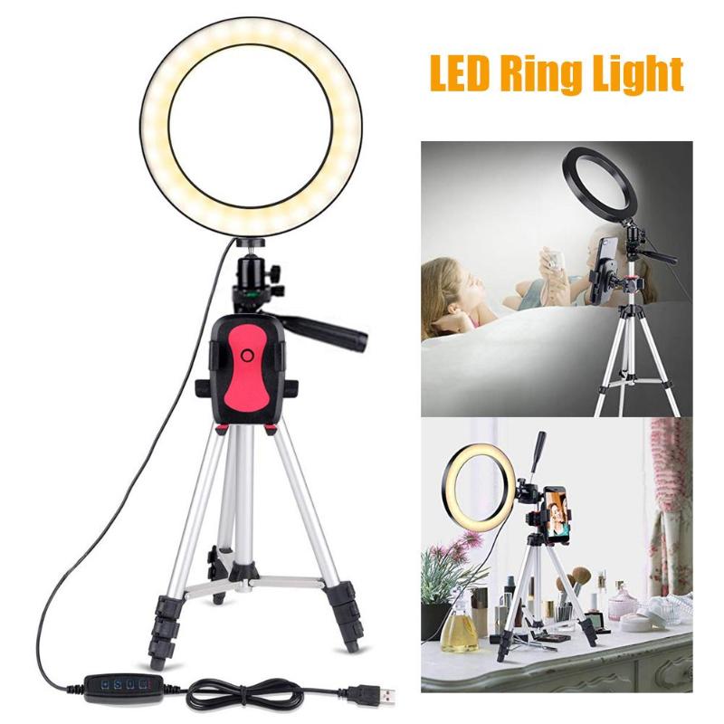 7.9 inch Studio Phone Video LED Ring Light Dimmable Fill-in Light+Tripod