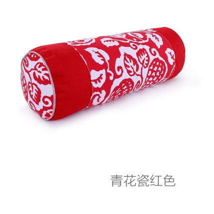 Almohada Cervical de concha de trigo sarraceno, cojín redondo de satén de caramelo para cuello, ortopédico, chaqueta lavable de tracción para fisioterapia de la columna vertebral: Section C