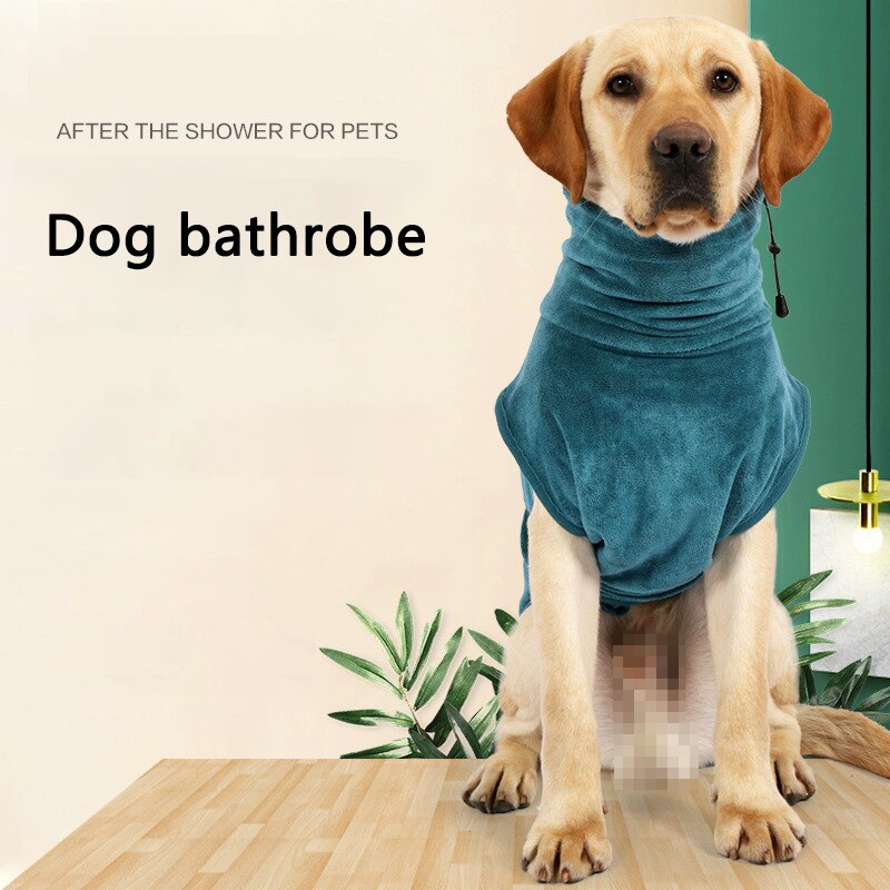 Albornoz para perros grandes, Toalla de baño de fuerte absorción de agua para mascotas, ropa de secado rápido para la mayoría de los perros, ropa de toalla dorada para perros, XS-3XL