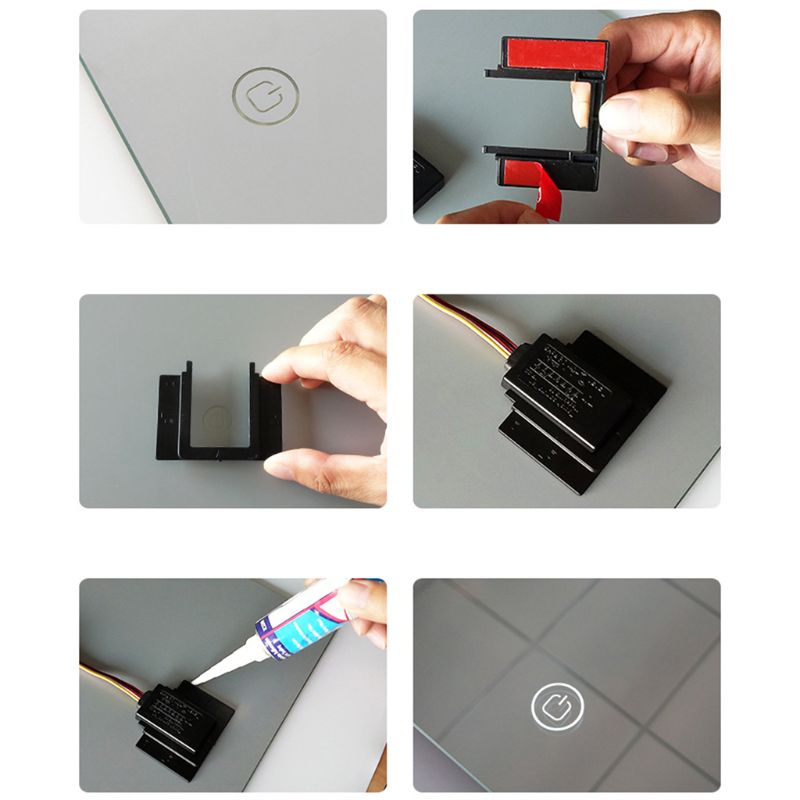 Interruptor táctil de encendido/apagado regulable para espejo de baño, 240V, para iluminación de lámpara, sistema inteligente para el hogar, accesorios de Sensor humano C7AD