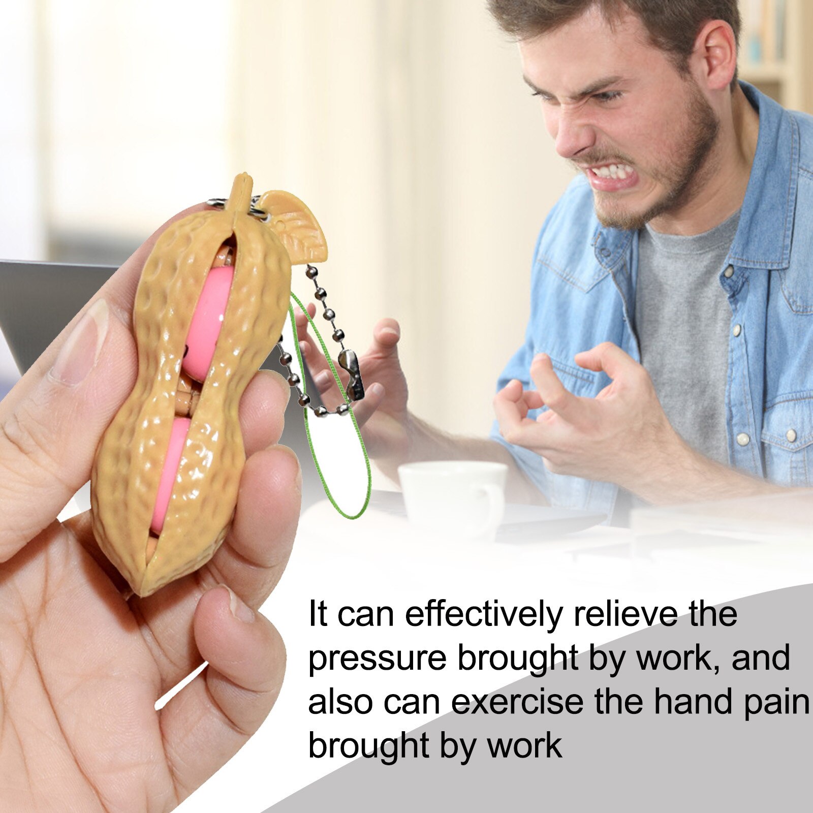 1/3/5Pcs Stress Relief Speelgoed Stress Reliever Grappig Squeeze Verlichten Sleutelhanger Speelgoed En Hobby