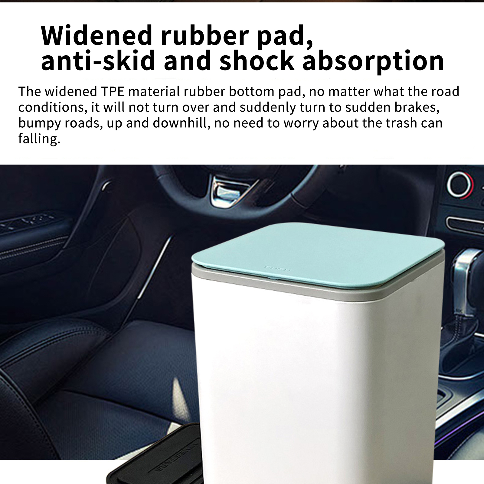3L Waste Container Trash Cabinet Trash Bin Can Bin With Lid Waste Bin Kitchen Garbage Dustbin Rubbish for Car Office Living Room