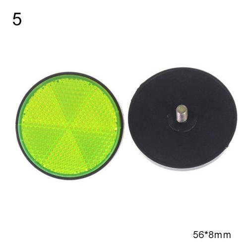 2Pcs Car Reflective Sticker Rectangle Round Car Motorcycle Bike Caravan Lorry Screw On Safety Reflector Mark For Safe Driving: 5