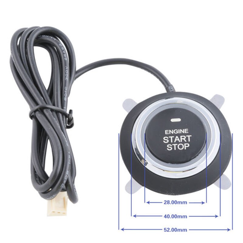 12V Auto Car Keyless Entry Start System One Start Stop Engine Push Button Vehicle Alarm PKE Remote Start Car Push Button Remote