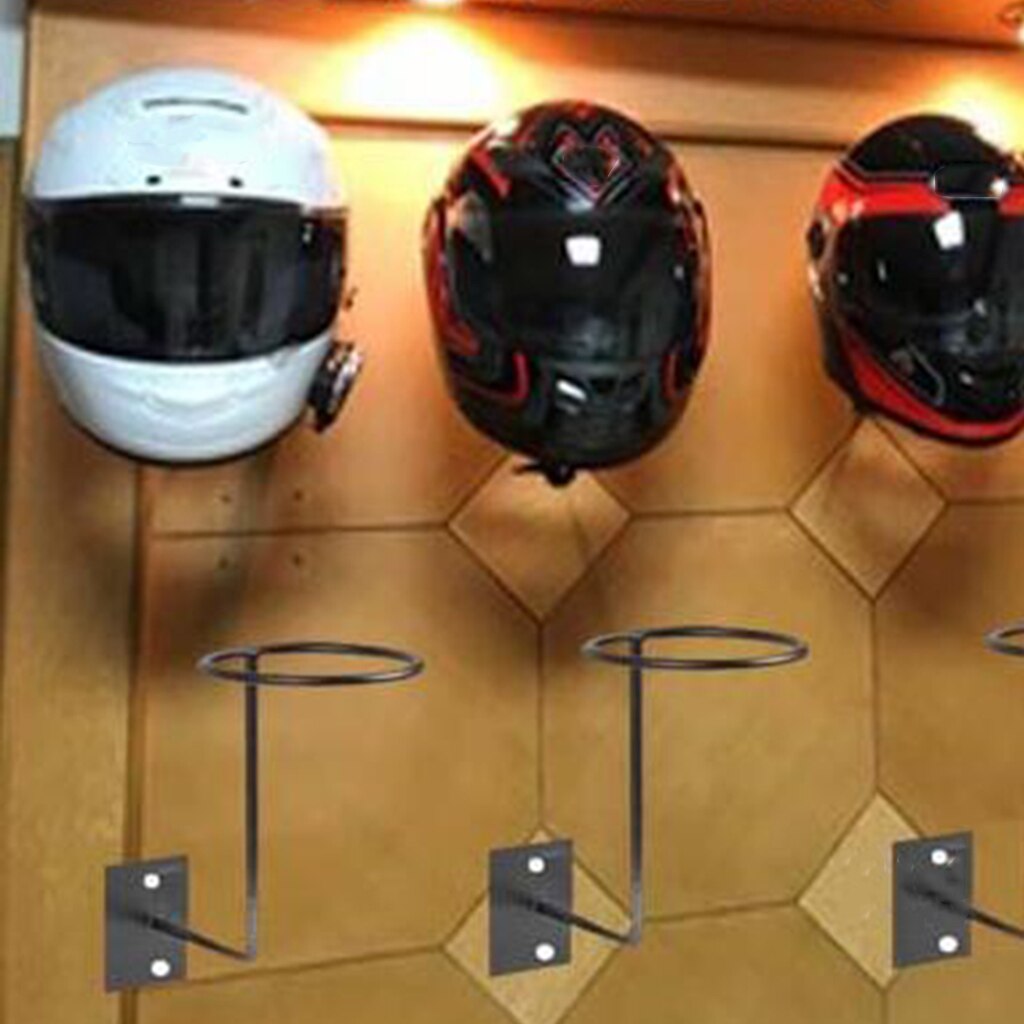Soporte para casco de motocicleta, gancho para chaqueta, estante de exhibición de tela multifuncional montado en la pared, colgador blanco para casco