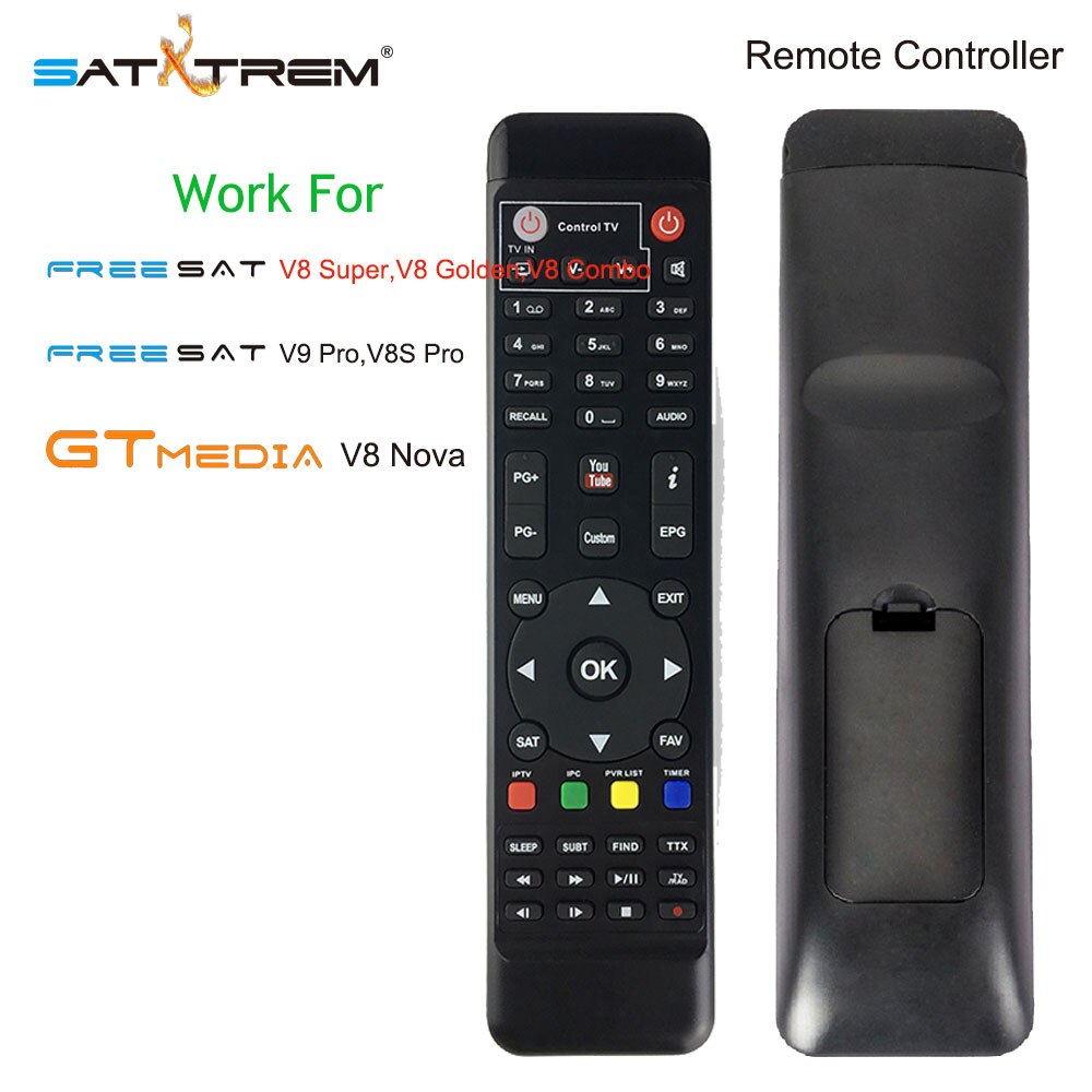 Mando a distancia V8 para DVD S2, receptor satélite Digital, Satxtrem, compatible con la serie x800, Freesat, Freesat gratis, Sat V7, Super GT, V9 NOVA: Default Title