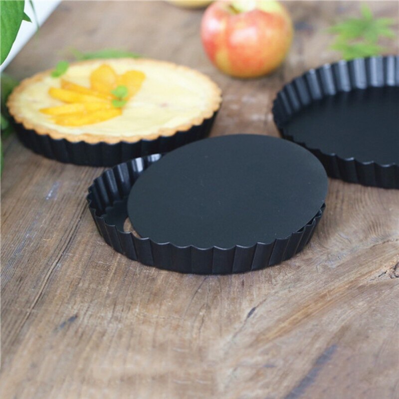 8/10/12 Inch Non-Stick Tart Pan Pie Pizza Pan Round Baking Quiche Pan Removable Loose Bottom Heavy Duty Bakeware Tools #6