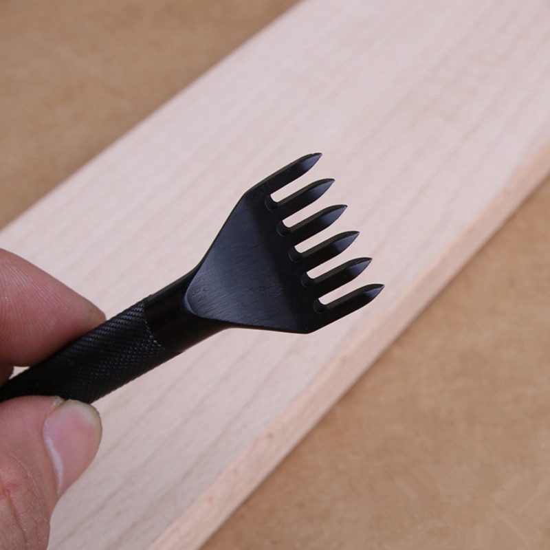 4 sztuk/zestaw skóra punktak pneumatyczny żelaza diament skaleczenie kutas narzędzia robić majsterkowania i rękodzieła 4mm rozstaw 1/2/4/6 ząb robić szycia zestaw dłut...