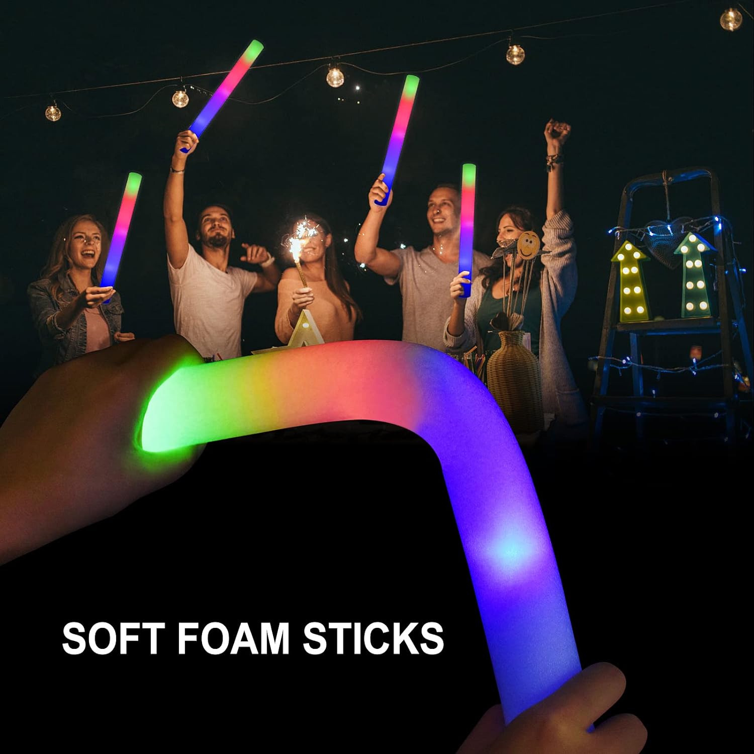 1-10PCS Glow Stick Music Festival Concert Support Glow Sticks Mardi Gras Party Supplies Festival Wedding Celebration Glow Sticks