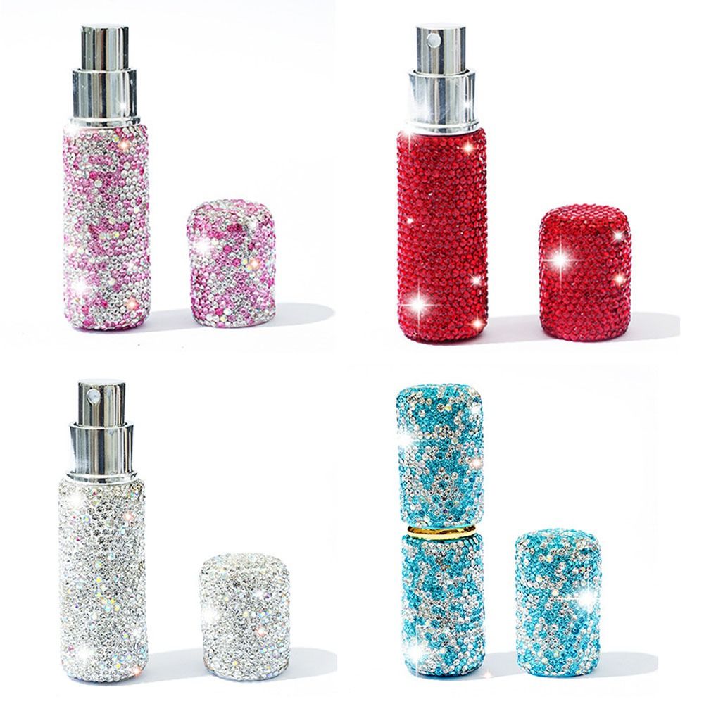 10Ml Verstuiver Reizen Sub-Bottelen Draagbare Mini Diamant Glas Navulbare Parfum Flesspuitpomp Lege Cosmetische Container