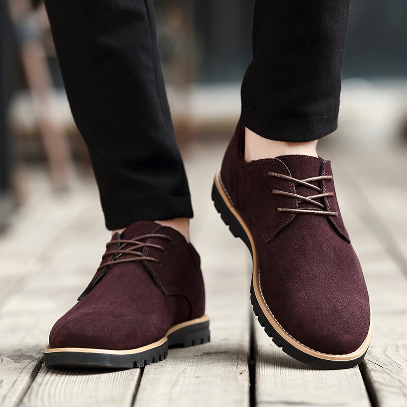 Schwein Wildleder Geschäft Schuhe Männer Elegante Neue Formale Schuhe Mann Hochzeit Schuhe Spitze hoch Solide Neue Jahr Schuhe für männer