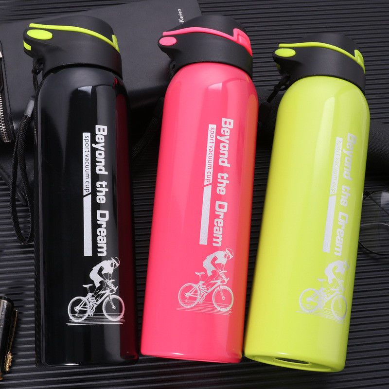 500 ML Bike Water Bottle Outdoor Sport Portable Bicycle Kettle Thermos Water Bottle Stainless Steel Mountain Cycling Bottle