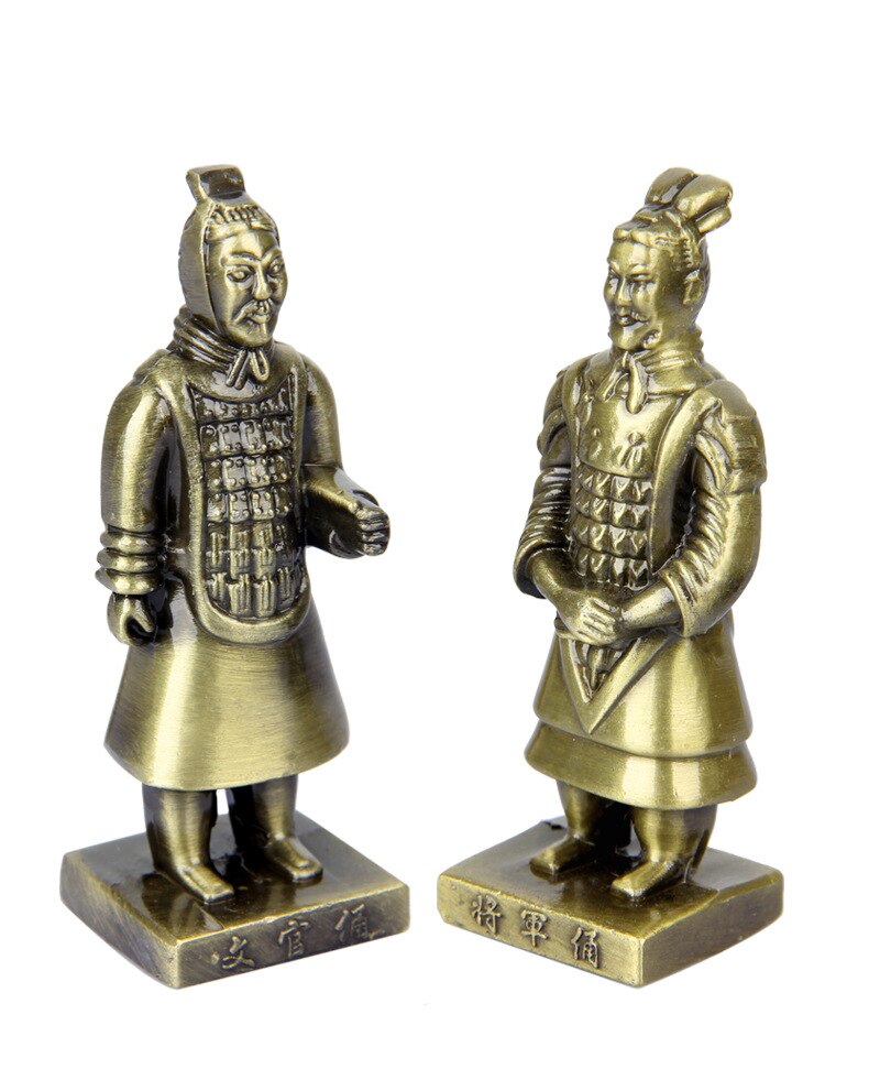 Terracotta Warriors Ornaments The Eighth Wonder of the Copper World Simulated Terracotta Warriors and Horses Souvenirs