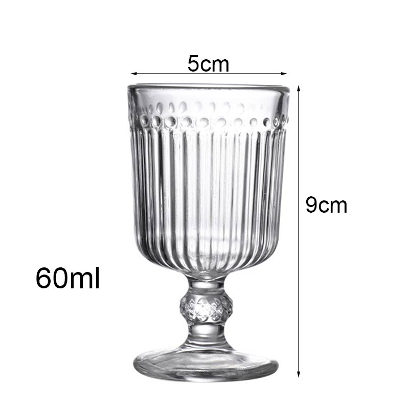 Mini copa de vidrio en relieve para Bar, vaso transparente para cóctel, vaso para café expreso, leche, zumo, , 1 unidad: 5