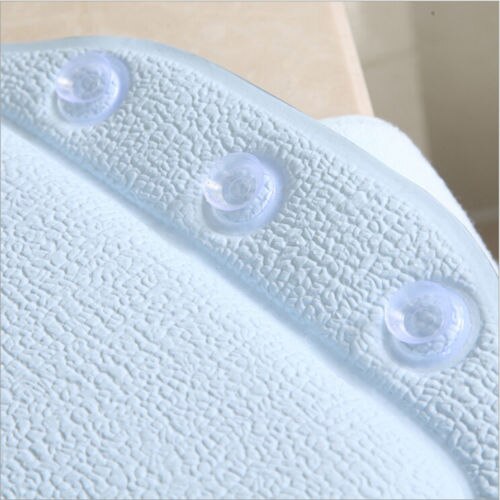 21x31cm cómoda almohada de baño espuma de PVC suave baño Spa baño almohadas de baño tazas de descanso del cuello de la cabeza almohadas de Color puro