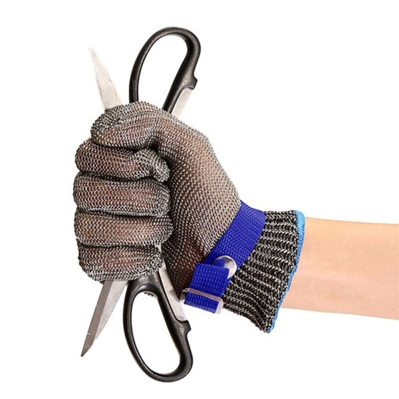 1 stk anti-cut handsker niveau 5 skærebestandige sikkerhedshandsker med pe stålring beskyttende rustfrit stål skærefaste handsker