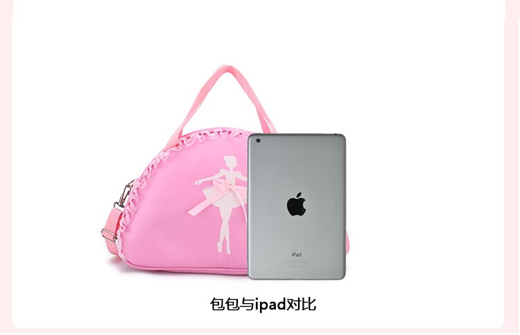 Sac de danse à clochette pour enfants, sac à main en dentelle de grande capacité rose violet noir, sac de danse à clochette pour filles, paquet de bonne