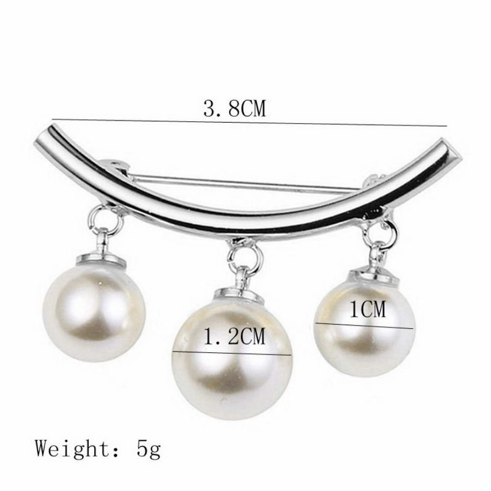 Womens Sweater Shawl Clips Faux Pearl Dresses Cardigan Collar Vintage Female Brooch Pins