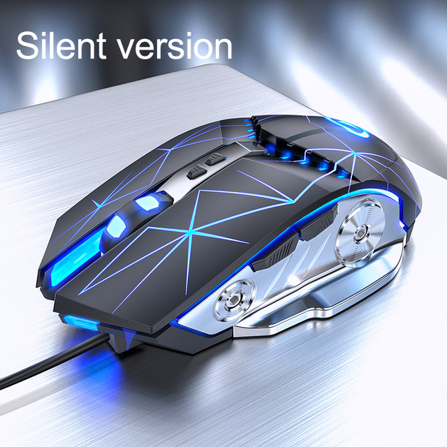 Wired Gaming Mouse 6 Button 3200DPI LED Optical USB Computer Mouse Game Mice Silent Mouse Mause For PC laptop Gamer: G3pro Star Black
