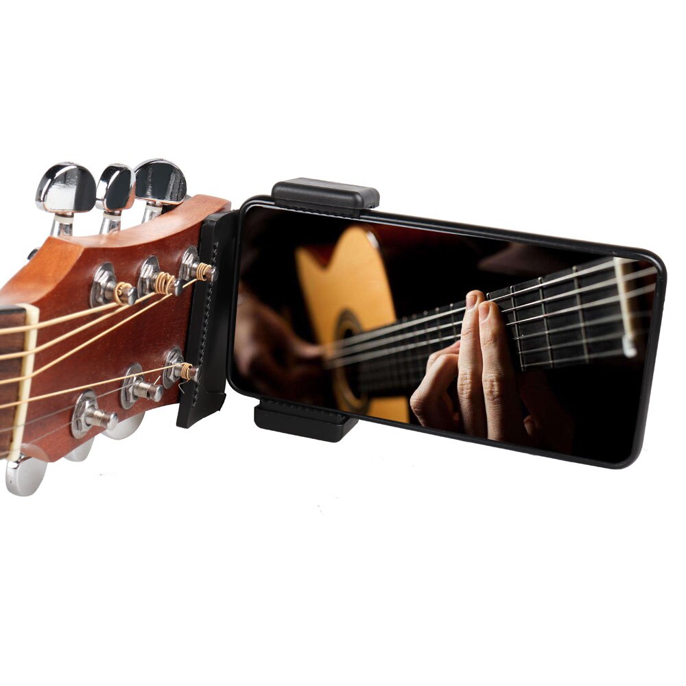 Guitar hoved mobiltelefon holder klip live udsendelsesbeslag stativ mobiltelefon stativ klip hoved til iphone samsung smart telefoner