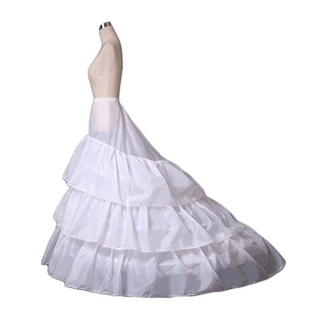 Jupon de mariage pas cher Jupon Court Train Crinoline Slip sous-jupe pour une ligne robe de mariée 3 couches Accessoires de mariage