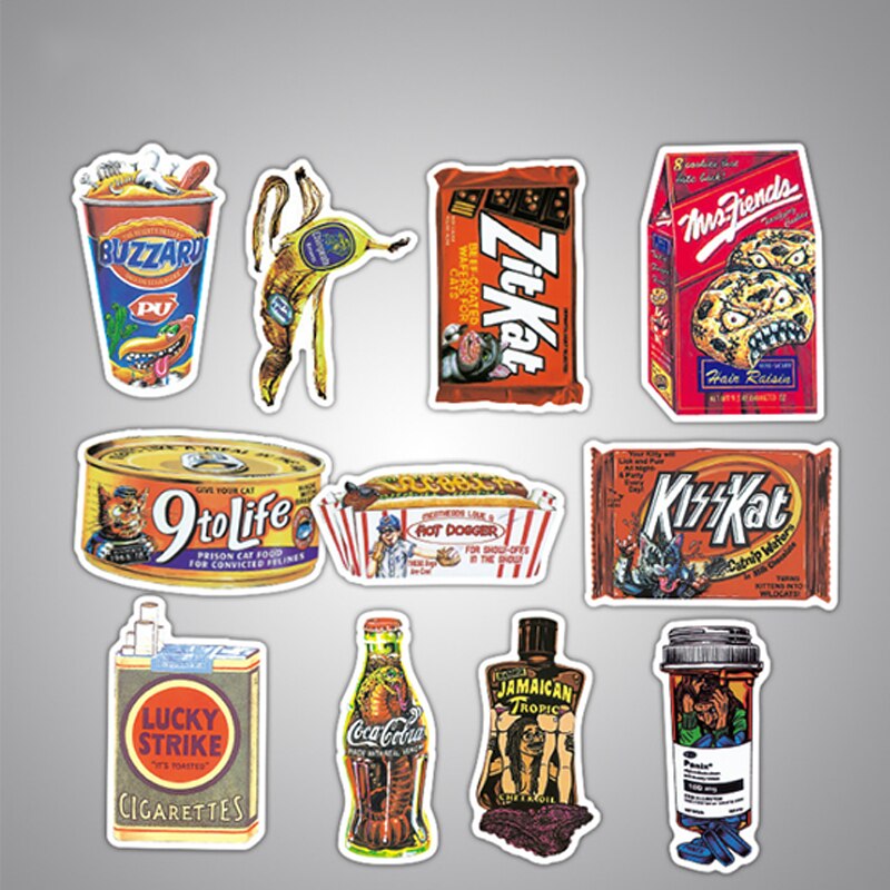 10/30/50 Pcs Spoof Verpakking Goederen Waterdicht Tij Reizen Bagage Computer Bagage Stickers
