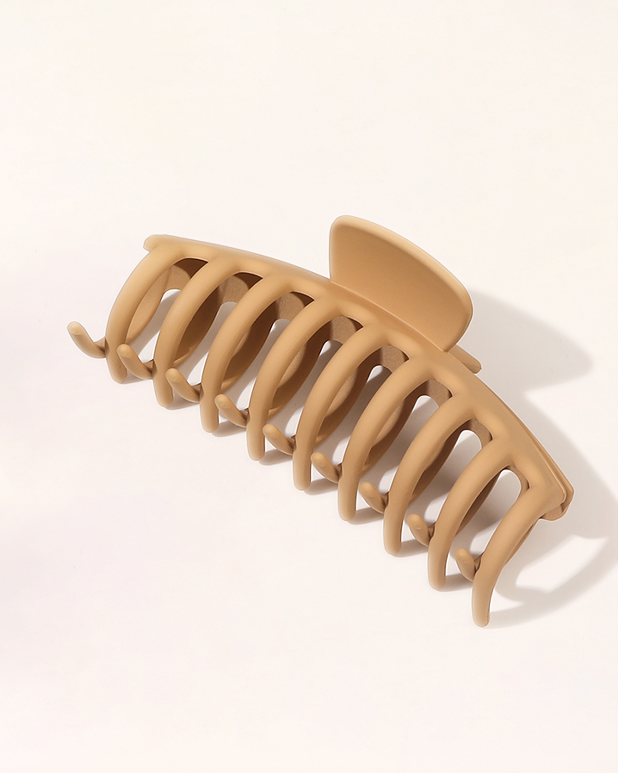 Pinzas de garra grandes para cabello grueso, pinzas para el cabello grandes para niñas, pinzas de garra mate, pinzas para el cabello neutras, paquete de 4: Caqui oscuro