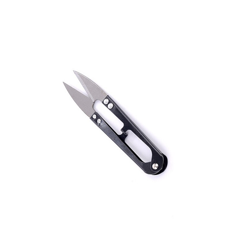 Poratble Metal Mini Tailor Scissor Cross Stitch Yarn Crafts Sewing Home Tool Small U Scissors School Office Household Cutter: Black U Scissors