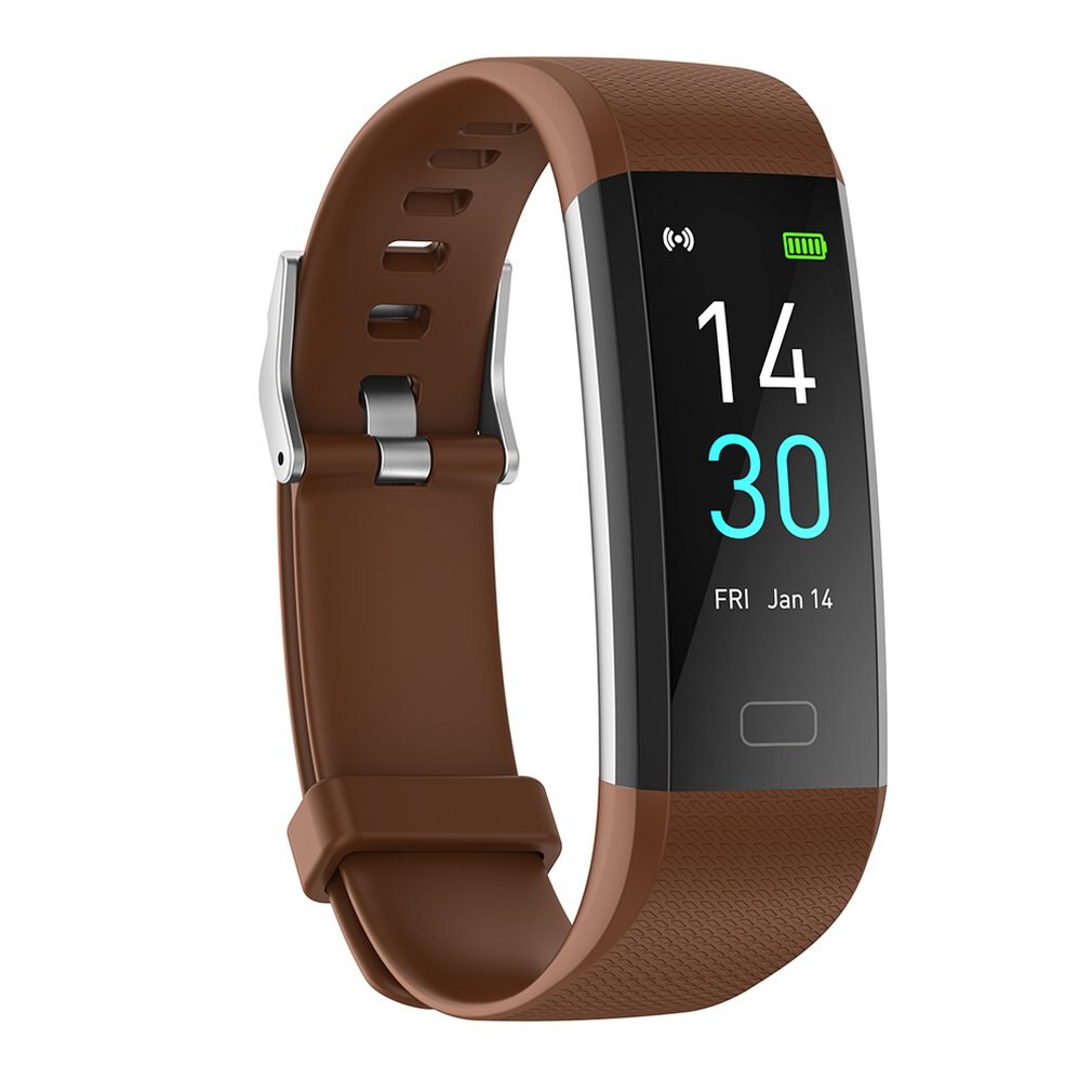 Runmifit S5 Smartwatch Health Monitor Band Smartwatches Black Smart Watch Fitness Traker Wireless Waterproof Android Ios: Dark Brown