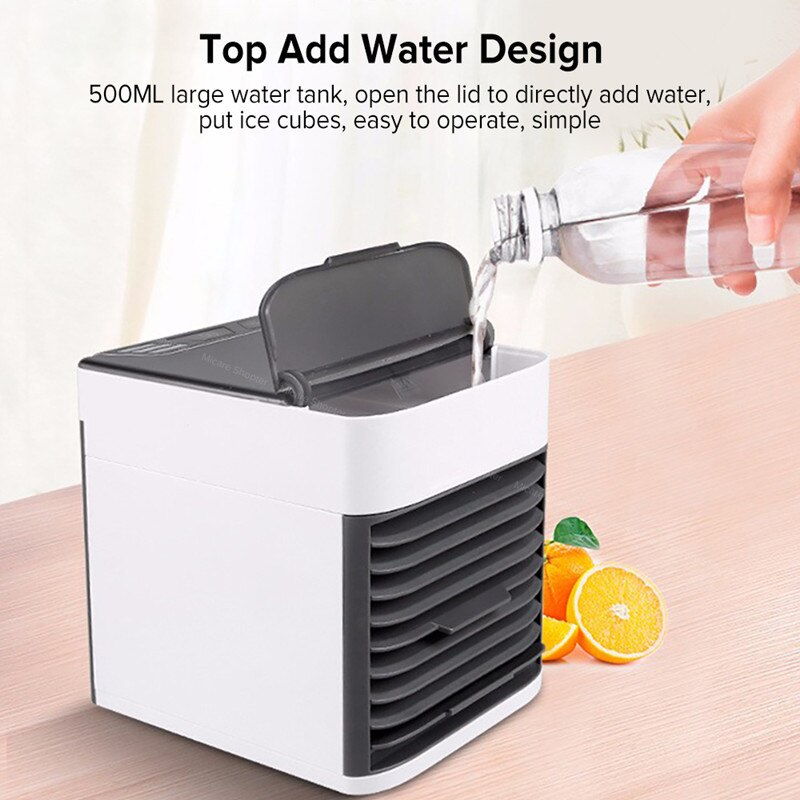 Mini casa condicionador de ar portátil ar condicionado espaço pessoal refrigerador de ar usb recarregável umidificador ventilador de mesa de refrigeração de ar