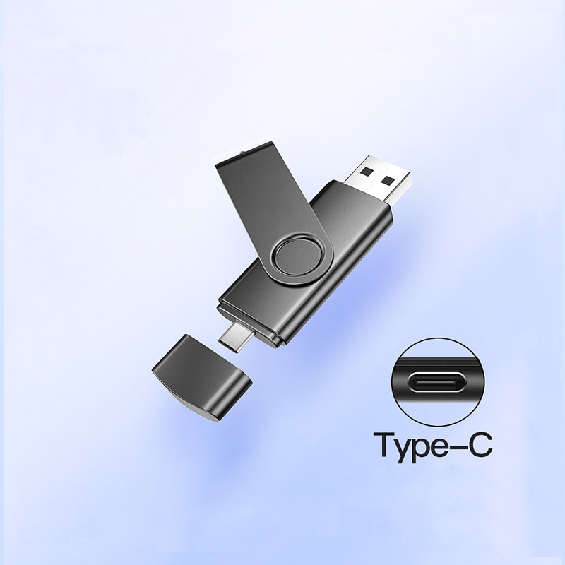 Beste Usb Flash Drive Voor Android Telefoon 64Gb 8Gb Pendrive 128Gb 32Gb Type C 2.0 Pen drive Metalen Memory Stick 16Gb Cle Usb