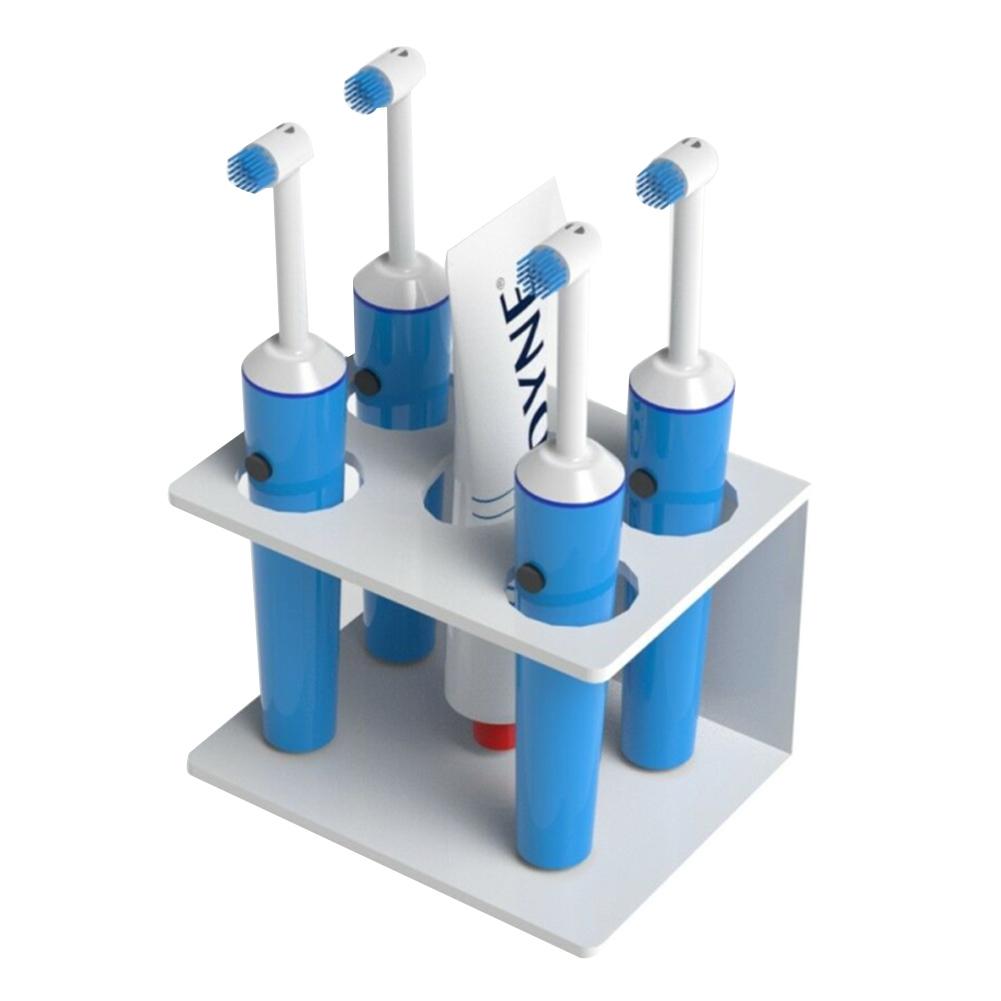 Acryl Arbeitsplatte Zahnpasta Lagerung Gestell Elektrische Augenbraue Bleistift machen-hoch Pinsel Schlecht Lagerung Halfter mit 4 Zahnbürste Löcher: Weiß