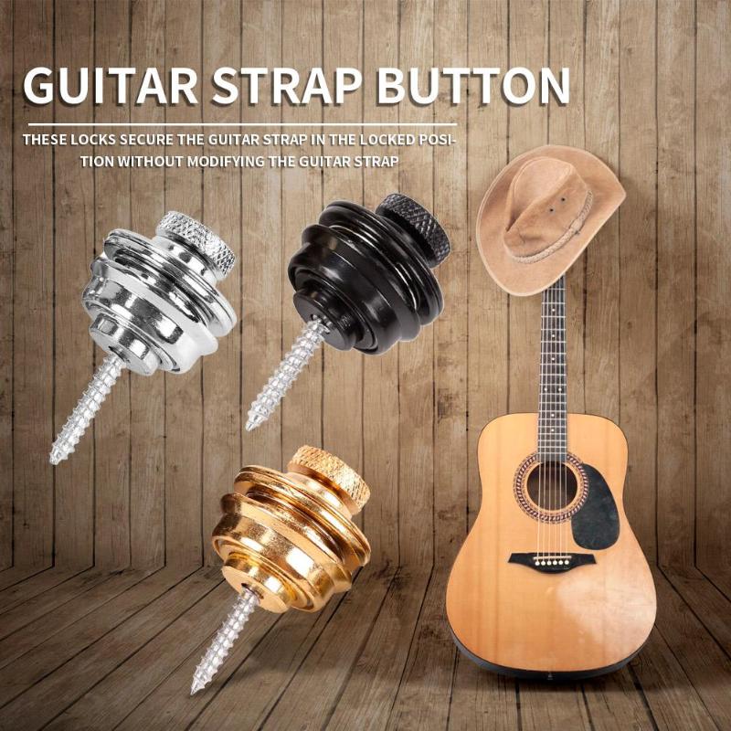 Guitar rem knap dygtig fremstilling musikinstrumenter tilbehør guitar bas rem knap lås spænde stroplock