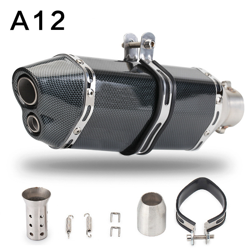 36-51mm Universal Motorcycle Exhaust Modified MufflerScooter Pit Bike Dirt Motocross For R6 ER6N CBR250R Z650 MT07 R25: Type A6
