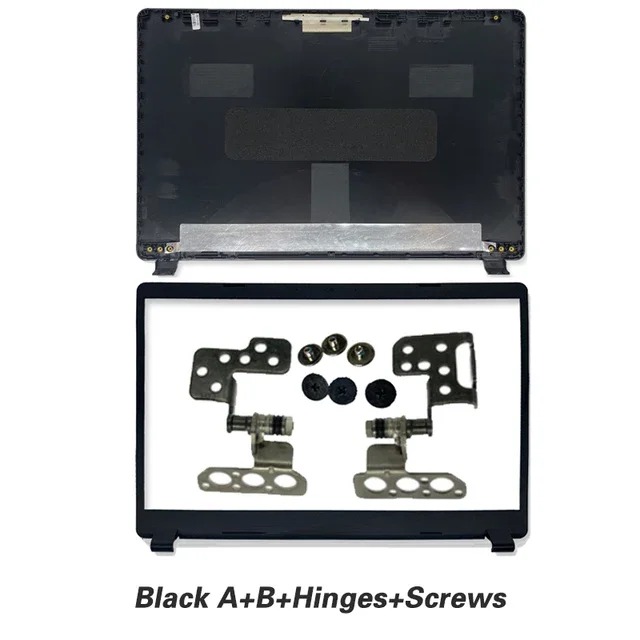 Cover For Acer Aspire 3 A315-42 A315-42G A315-54 A315-54K A315-56 N19C1 LAPTOP LCD Back Cover Front Bezel Topcase LCD Hinges: black