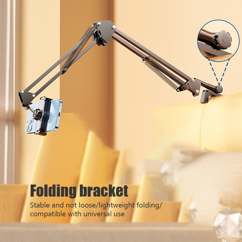 iPadhouder voor bed 360° ° Roterende Desktop Mount Telefoon Clip Stand met 70 cm Metalen Arm Voor 4.5 ~ 9.7 inch Telefoon Tablet Legering beugel