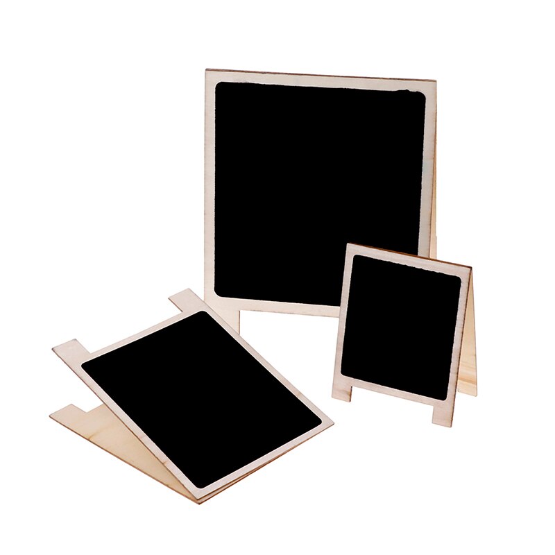 Tavle opslagstavle papirvarer kontorartikler størrelse  s 8*10cm desktop skrivetavler træ bordplade kridt tavle dobbeltsidet