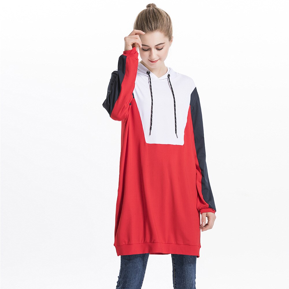 Moletom muçulmano feminino árabe muçulmano hoodies feminino pullovers topo 2021 jogging esportes agasalho com capuz manga longa blusa: XXXL / RED