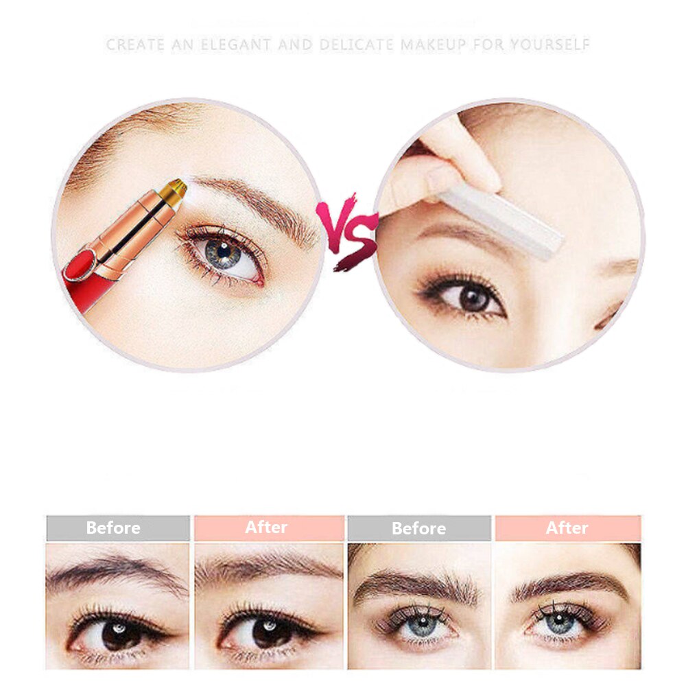 Electric Eyebrow Trimmer Makeup Painless Eye Brow Epilator Mini Shaver Razors Portable Facial Hair Remover for Women