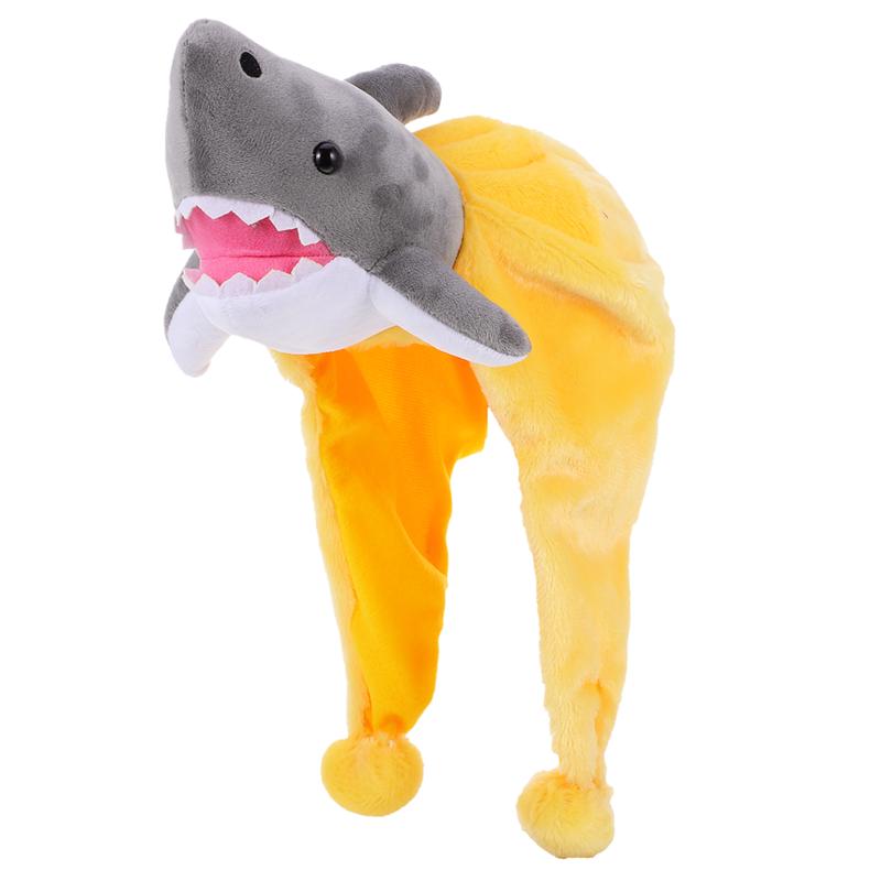 Shark Shape Hood Shark Headgear Shark Hat Warm Hats Party Photo Props