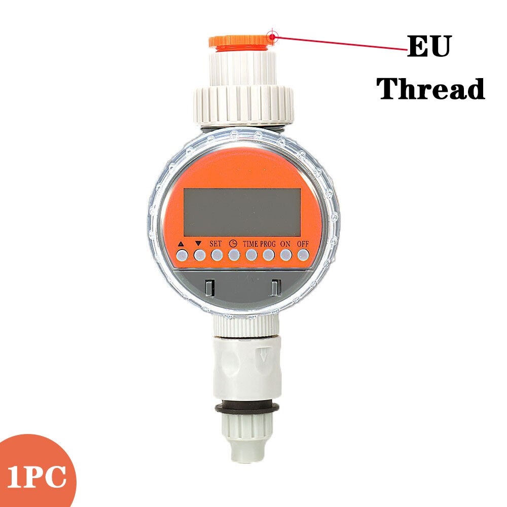 Garden Automatic Ball Valve Watering Timer LCD Display Electronic Plastic Programmable Water Timer For Garden Irrigation system: EU Timer