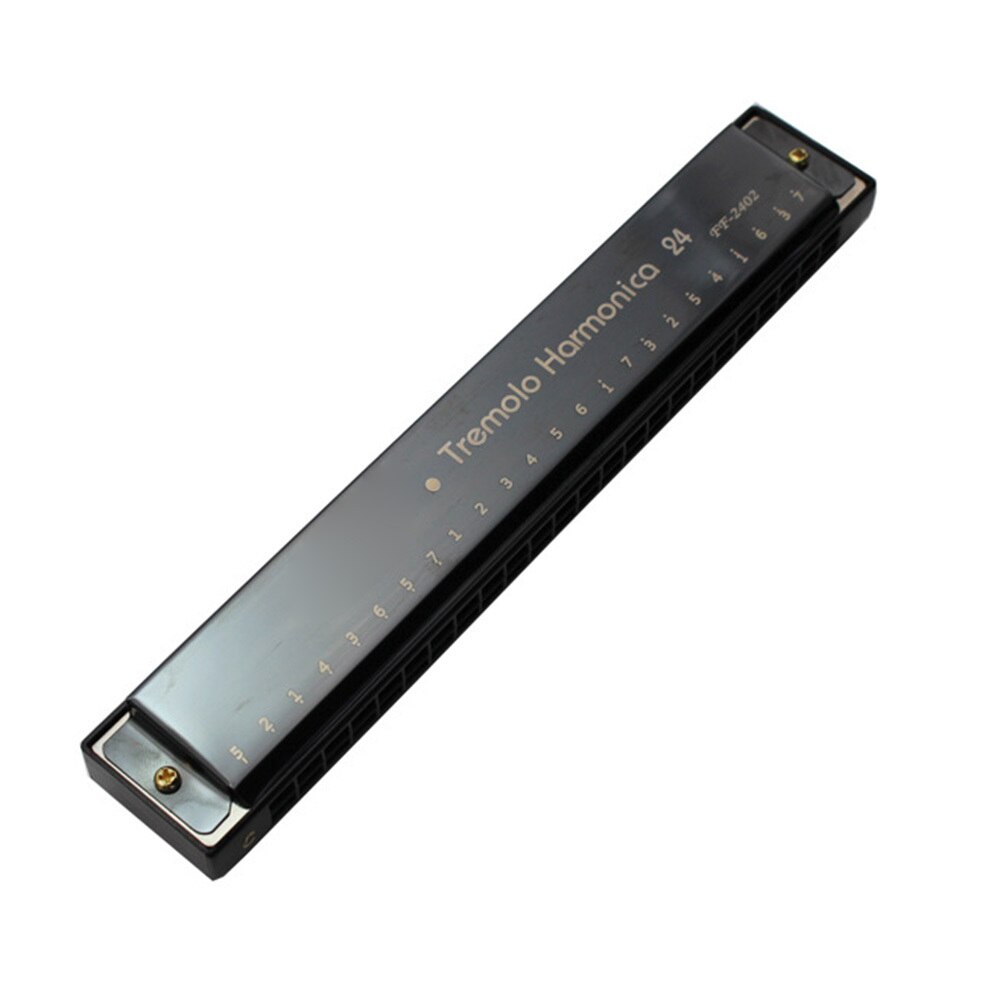 24 Hole Tremolo Harmonica C Key Polyphony Octave-tuned Mouth Organ
