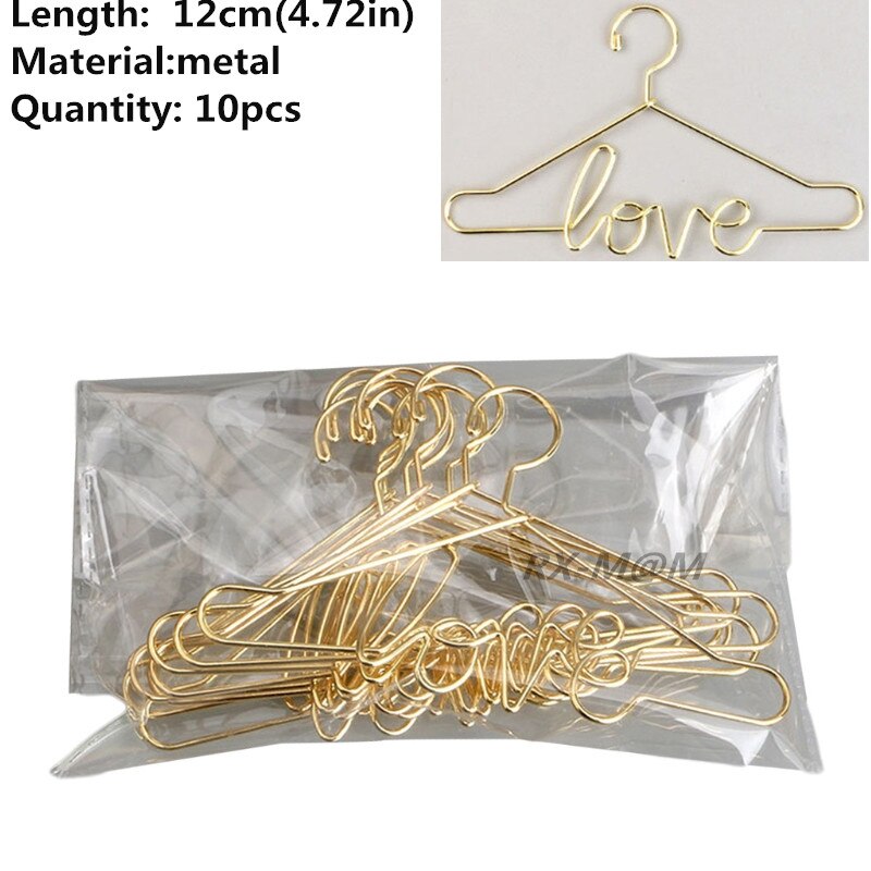 Pop Houten Kledingrek Kledingstuk Organizer Hangers Voor Poppen Handtas Kleding, Pop Metalen Hangers, kinderen Volwassen Speelgoed: 10pcs -12cm-Metal-D